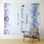 Tenture Fête des mariées florale violet - Photo Booth fond (En situation (horizontale))