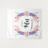 Tenture Fête des mariées Florale violet rustique (Devant (Horizontal))