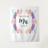 Tenture Fête des mariées Florale violet rustique (Devant)