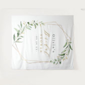 Tenture Fête des mariées géométrique géométrique et rustiq (Devant (Horizontal))