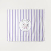Tenture Fête des mariées Lavender Rose Lilac Stripes (Devant (Horizontal))
