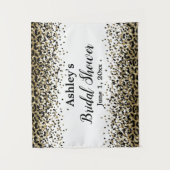 Tenture Fête des mariées Leopard arrière-plan Photo Booth  (Devant)