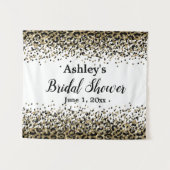 Tenture Fête des mariées Leopard arrière-plan Photo Booth  (Devant (Horizontal))