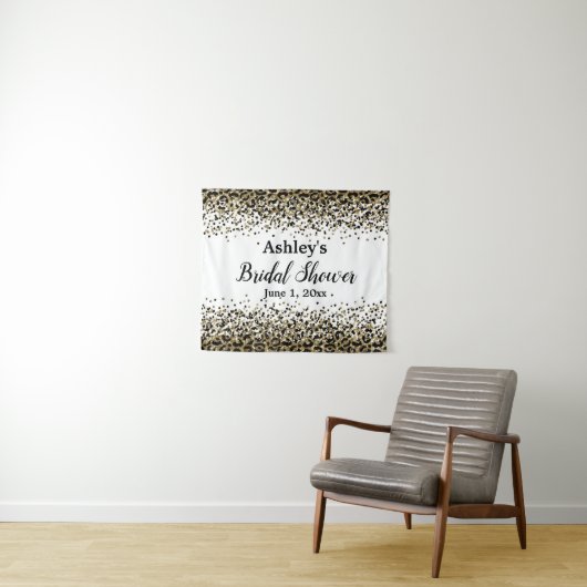 Tenture Fête des mariées Leopard arrière-plan Photo Booth  (En situation (horizontale))