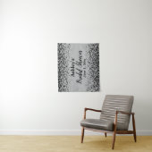 Tenture Fête des mariées Léopard Noir Argent Chic (En situation)