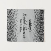 Tenture Fête des mariées Léopard Noir Argent Prop (Devant (Horizontal))