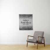 Tenture Fête des mariées Léopard Noir Argent Prop (En situation)