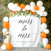 Tenture Fête des mariées Miss À Mme Oranges Contexte