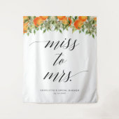 Tenture Fête des mariées Miss À Mme Oranges Contexte (Devant)