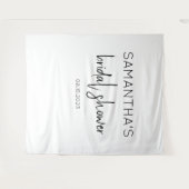 Tenture Fête des mariées noire et blanche moderne (Devant (Horizontal))