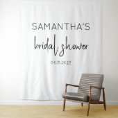 Tenture Fête des mariées noire et blanche moderne (En situation)