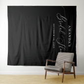 Tenture Fête des mariées noire - fond photo. Minimal moder (En situation (horizontale))