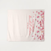 Tenture Fête des mariées Pétales rose pâle sur fond (Devant (Horizontal))