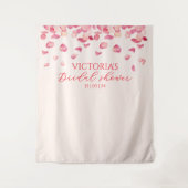 Tenture Fête des mariées Pétales rose pâle sur fond (Devant)