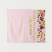 Tenture Fête des mariées Photo Booth Arrière-plan Pink Ble (Devant (Horizontal))