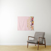 Tenture Fête des mariées Photo Booth Arrière-plan Pink Ble (En situation (horizontale))