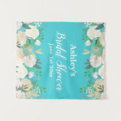 Tenture Fête des mariées Photo Booth Backdrop Blue Gold Pr (Devant (Horizontal))