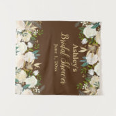 Tenture Fête des mariées Photo Booth Backdrop Cream Gold P (Devant (Horizontal))