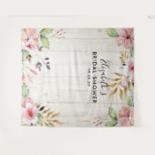 Tenture Fête des mariées Photo fond Fleurs Bois rustique (Devant (Horizontal))