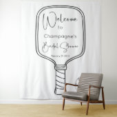 Tenture Fête des mariées Pickleball & Prosecco Bienvenue (En situation)