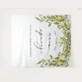 Tenture Fête des mariées principale au citron jaune fond (Devant (Horizontal))