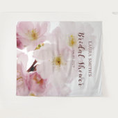 Tenture Fête des mariées Romantique Blush Rose Cherry Blos (Devant (Horizontal))