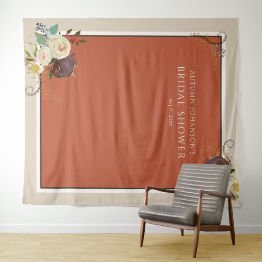 Tenture Fête des mariées Rose d'automne (En situation (horizontale))
