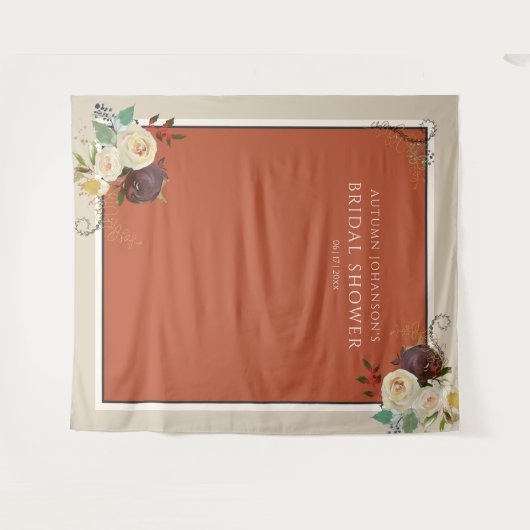 Tenture Fête des mariées Rose d'automne (Devant (Horizontal))