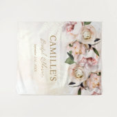 Tenture Fête des mariées Rose Floral Accueil fond (Devant (Horizontal))