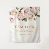 Tenture Fête des mariées Rose Floral Accueil fond (Devant)