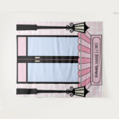 Tenture Fête des mariées rose parisienne fond photo (Devant (Horizontal))