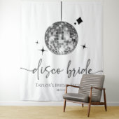 Tenture Fête des mariées Silver Disco Ball Disco Bride (En situation)