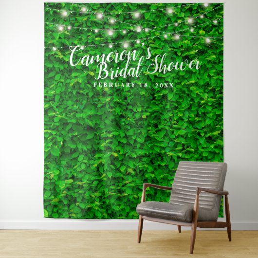Tenture Fête des mariées verte Mur Lumineuses Lumineuses (En situation)