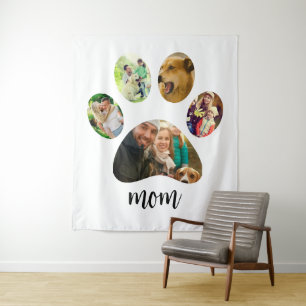 Tenture Fête des Mères Chienne maman 5 Empreintes de Pat