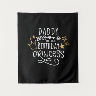 Tenture Fête des Pères Papa de la Princesse d'Anniversaire