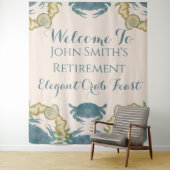 Tenture Fête du crabe - Aquarelle Crabes bleus, Retraite (En situation)