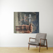 Tenture Fête du premier anniversaire avec monogramme de ve (En situation (horizontale))