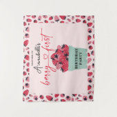 Tenture Fête du premier anniversaire de Berry fraise (Devant)