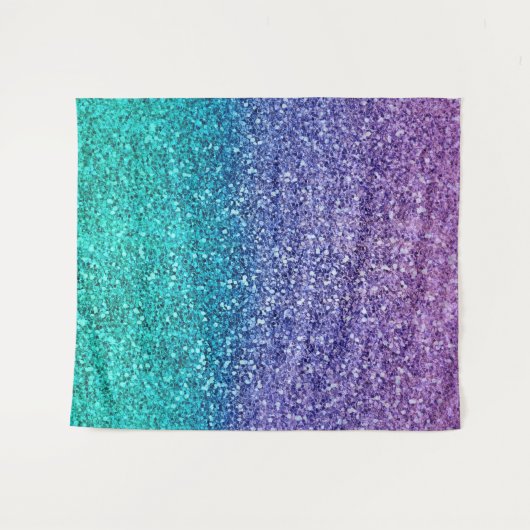 Tenture Fête Étincelante Violet Lavande & Vert Aqua (Devant (Horizontal))