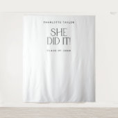 Tenture Fete Moderne Elle L'A Fait Graduation Photo Contex (Devant)