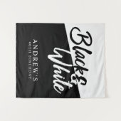 Tenture Fête Noir et Blanc, Fond pour Photos (Devant (Horizontal))