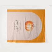 Tenture Fête Prénatale pour la Petite Fille Citrouille Dou (Devant (Horizontal))