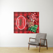 Tenture Fête pyjama d'hiver personnalisée (En situation (horizontale))