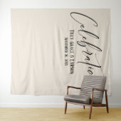 Tenture Fête simple et élégante ! Fond photo crème (En situation (horizontale))