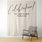 Tenture Fête simple et élégante ! Fond photo crème (En situation)