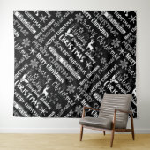 Tenture Fêtes de Noël, motif de Noël (En situation (horizontale))