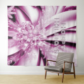 Tenture Fêtes de Noël rose Floral (En situation (horizontale))