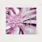 Tenture Fêtes de Noël rose Floral (Devant (Horizontal))