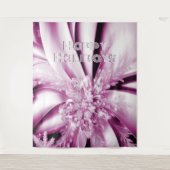 Tenture Fêtes de Noël rose Floral (Devant)