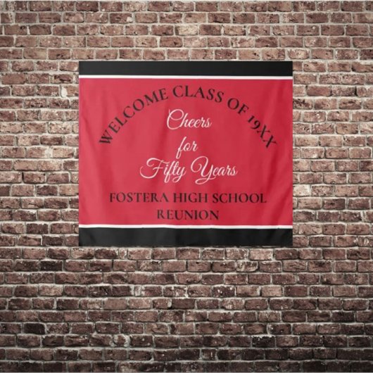 Tenture Fêtez ! 50e Réunion de classe